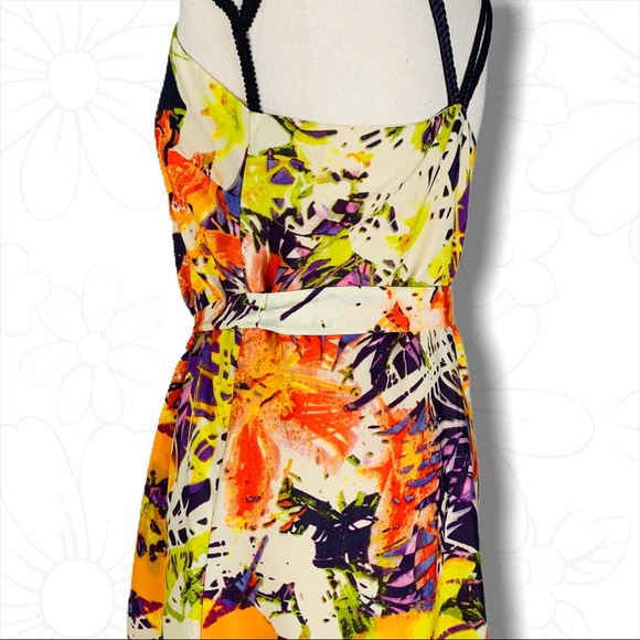 Jessica Simpson Hi -Low Midi Floral Print Dress - Picture 12 of 16